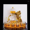 Teaware set High Boron Silicate Pyrex Automatic Tea Set Office Home Brewing Transparent Tevapot Cup Gift