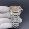 تخصيص Diamond VVs مع GRA معتمد من الهيب هوب الذهب الزوجين Stainls Steel Ladi S925 Moissanite Watch