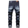 Jeans da donna Pantaloni da uomo Splicing Pantaloni in denim Biker Alta qualità Maschio Dritto Casual Designer Molti MultiPocket Comodo 231031