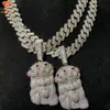 Moissanit-Anhänger-Halskette mit Diamant. Kundenspezifischer neuer Mode-Charm-Stil-Halsketten-Anhänger, Sier Iced Out-Moissanit, geeignet für Hip-Hop-Party-Rock-Schmuck.