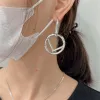 Pendientes grandes de oro a la moda para mujer con caja de regalo joyería de diseño de lujo pendiente circular de perlas para mujer de alta calidad