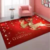 Alfombra Feliz Navidad Elk para sala de estar Decoración del hogar Sofá Mesa Alfombras de área grande Dormitorio Mesita de noche Almohadilla para pies Alfombra de entrada antideslizante 231030