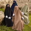 Etnik Giyim Niqab dizeleri ile iki parçalı jilbab harem pantolon yüksek kaliteli nida eid Ramazan Dua Sporları Hijab Khimar Kadın İslami