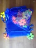 Bolsas de jóias 2000pcs 7/9cm Royal Blue Organza Gift Bag Embalagem Display Bags Bolsa de cordão para pulseiras/colar Mini fio