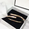 C classic nail bracelet head and tail set diamond low-key luxury wrist bracelet two colors white gold rose gold cClassic nail bracelet