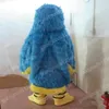 Natal azul papagaio pássaro mascote trajes halloween fantasia vestido de festa tamanho adulto personagem de desenho animado carnaval natal publicidade festa de aniversário roupa ao ar livre