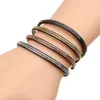 Bangle 1PCS Classic Punk Kupfer eingelegtes Zirkonarmband für Frauen Design Verstellbares Handgelenk Accessous Party Schmuckgeschenke