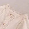 Casual Dresses CottageCore Retro Chic Embroidery Eyelet Spets Cotton Linen Långärmad midi -klänning Vintage Mori Girl Victorian Church Tunic