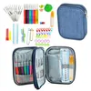 Hair Salon Crochet Hook Case Organizer with Zipper Hair Scissors Bags Portable Yarn Tote for Knitting Accessories Craft Supplies 231030