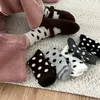 Women Socks Fashion Women's Polka Dot Wool Type اليابانية دافئة أنثى تنفس النقاط البسيطة البسيطة.