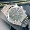 AP Swiss Luxe Polshorloges Royal AP Oak Series 26240ST Precisie Staal Groene Plaat Herenmode Vrije tijd Zakelijk Sport Terug Transparant Mechanisch Pols Wa M3VB