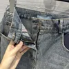 Designer jeans 2023 nova moda outono inverno painéis calças retas marca mesmo estilo roupas femininas de luxo 09fi