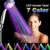 욕실 샤워 헤드 7 색 변경 LED 헤드 강우량 분무기 물 절약 샤워 헤드 액세서리 교체 231031
