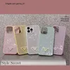 Cases Designer Luxury Rhinestone Phone Case Fashion Yellow Pink Phonecase stockproof Cover Shell For iPhone 14 Pro Max 13 Plus 12 New 111