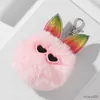 Mobile Phone Chain Creative Cute Little Hairball Keychain Hanging Ornament Furry Key Ring Female Bag Accessories Backpack Pendant R231031