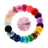 Hair Accessories 300Pcs/Lot 3 Inch Large Chic Satin Fabric Puff Flower DIY Wedding Bouquet Women Girls Cloth Wholesale Price