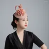 Boll Caps Women Chic Fascinator Hat Cocktail Wedding Party Hairpin Fashion Headwear Feather Hair Accessories Fascinators