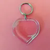 50 Pcs Heart Shaped Diy Acrylic Blank Picture Frame Keychains Transparent Blank Insert Po Keychains Pendant Key Ring Jewelry Ac230H