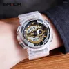 Wristwatches Fashion Trend Couple Watch Men'S Waterproof Sports High Qualitytransparent Strap Digital Men Women Relogio