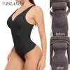 Shapers Shapewear Bodysuit Thong Shaper dla kobiet Trainer Trainer Body Shaper Deep V Szyjka Biecid Bielid