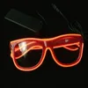 Super Brightness And High Quality Orange Color El Wire Neon Light Glasses With Dc3v Battery Inverter