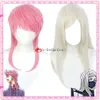 Catsuit Costumes Tokyo vengeance Sanzu Cosplay rose Haruchiyo Long lait blond résistant à la chaleur fibre cheveux jeu de rôle + bonnet de perruque