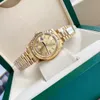 Часы с бриллиантами 41 мм Day-date Datejust Man Механические автоматические золотые часы из нержавеющей стали 904L Деловая мода Master President Мужские наручные часы Подарок