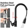 Kitchen Faucets Stainless Steel Faucet Single Hole Pull Out Spout Sink Mixer Tap Cold Dual Purpose Splash Proof 231030