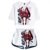 Japan Anime Jabami Yumeko Cosplay Costume Summer Casual Kids Chłopcy Dziewczyny T-shirt 3D Druk + spodenki sportowe C29M237