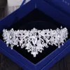 Barroco de luxo strass contas coração tiara nupcial coroa prata cristal diadema véu tiaras casamento acessórios para o cabelo headpieces c19271n