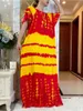 Vêtements ethniques Mode d'été Robe à manches courtes Africain Dashiki Impression florale Solide Coton Lâche Caftan Lady Maxi Robes décontractées Robes
