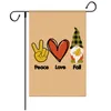 Thanksgiving Autumn Garden Flag Courtyard Fall Dekorera flaggor Välkommen gård Banner Linen Material P127