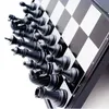 Chess Games International Chess Folding Magnetic Plastic Chessboard Board Game Portable Kid Toy Portable Set 20cm 231031