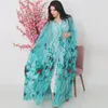 Vêtements ethniques 2023 Automne Turquie Ouvert Abaya Musulman Longue Robe Femmes Batwing Manches Maille Paillettes Brodées Caftan Dubaï Cardigan Robe