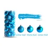 Other Health & Beauty Items Christmas Tree Ball Ornaments 24pc Set Plastic Shatterproof Colored and Glitter Holiday Wedding Party Hanging Decoration