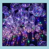 Partydekoration Leuchtender Bobo-Ballon Leuchtende transparente Partydekoration Blase mit LED-Saiten Drop Lieferung 2021 Hausgarten F Dhnmr