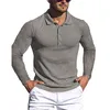 Camisa de malha pólo esportivo de golfe camisa de manga comprida camisetas de streetwear casual póoshirt jogger póos de inverno outono capuz para plus size 3xl capuz