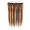 Brasileño peruano 100% cabello humano 3 paquetes con 13X4 Frontal de encaje P4 / 27 4 piezas Yirubeauty indio malasio