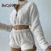 Damskie dresy BAQGW Casual Sportowy trening Dwuczęściowe zestawy Kobiety Zipper Aktywne zużycie Top z kapturem i szorty Slim T220827