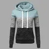 Damen Jacken Hoodie Lässige Spleißen Farbe Langarm Sweatshirts Mantel Frühling Herbst Weibliche Hoodie