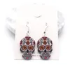 Stud 10pairs Calavera Sugary Sweet Skull Earrings Celebrate Mexican Day Halloween Acrylic Emboss Flora Sugar Earring 10Colors 220901