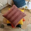 Cuscino morbido pieghe di velluto copri copertina rosa sedia verde camera da letto divano soggiorno decorazione cuscino da 45x45cm cuscini