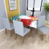 Housses de chaise HobbyLane Couverture extensible d'impression numérique de Noël / Nappe de décoration de table à manger de cuisine ou