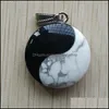 Charms Natural Stone Tai Chi Yin Yang Charms h￤ngsmycken f￶r DIY -smycken som g￶r grossistdrop leverans 2021 Fyndkomponenter DHSeller DHS5Y