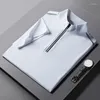 Polos pour hommes Chemises pour hommes T-shirts à col blanc T-shirts à manches courtes Chemise boutonnée Vêtements d'été pour hommes Poloshirts Polera Tops Tees Z469