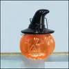 Andra festliga festförsörjningar Flash Halloween Pumpkin Lamp Söt plastljus Creative Night Decation Hanging Lantern DBC VT0972 DR DHXSM