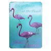 Metaal schilderen retro flamingo metalen bord vintage tinplaat schilderwanddecoratie T220829