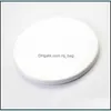 Mats Pads Sublimazione Sottobicchiere in ceramica vuota Sottobicchieri bianchi di alta qualità Stampa a trasferimento di calore Termico personalizzato A02 147 Drop Delivery Dhuqy