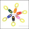 Dog Training Obedience Pet Dog Training Whistle Click Clicker Agility Trainer Aid Wrist Lanyard Obedience Supplies Mixed Colors 1839 Dhtcd