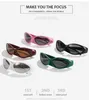 Gafas de sol peque￱os alien￭genas ovales steampunk Mujeres anteojos deportes gafas de sol gafas sombras espejo y2k gafas